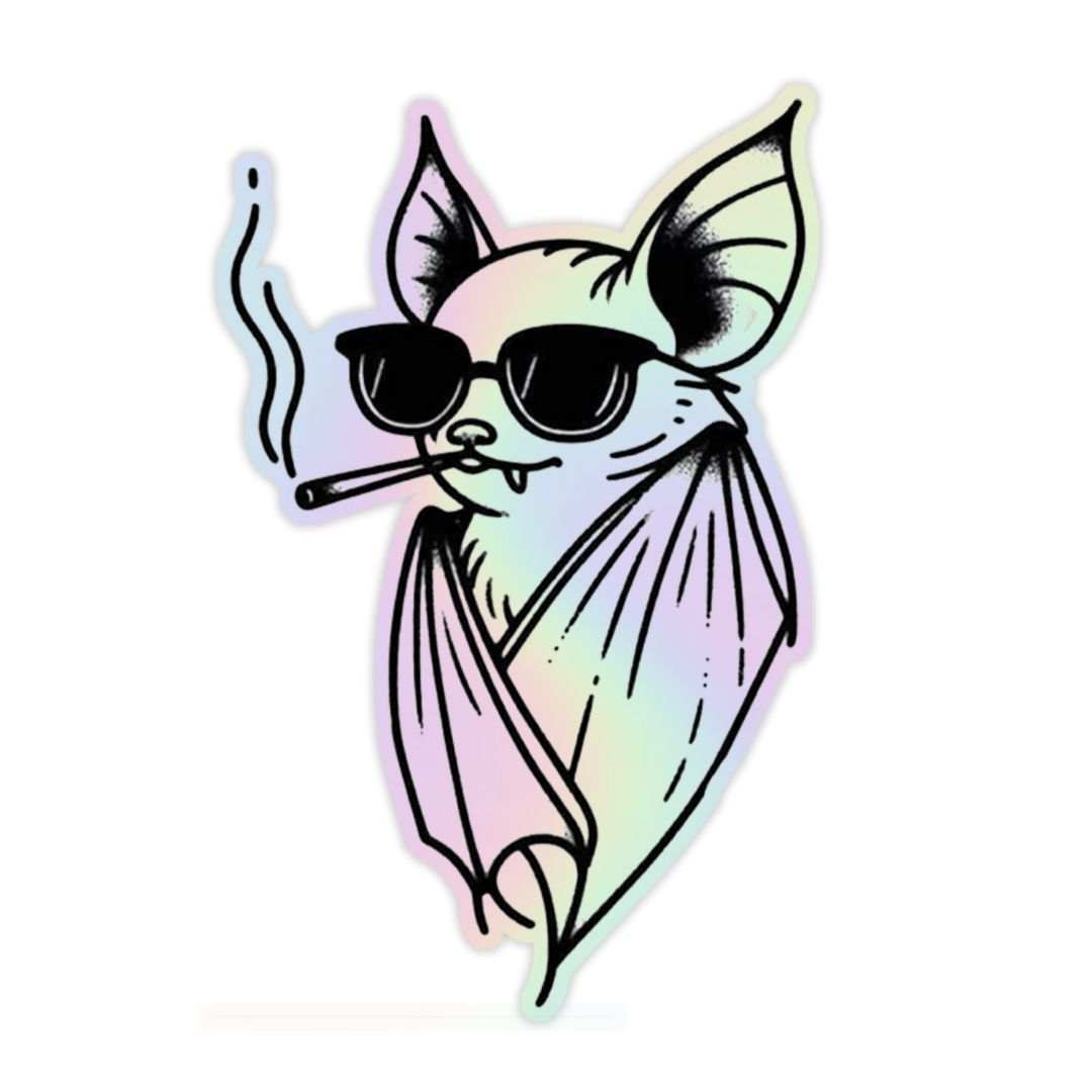 Ghost with C#g#ratt# Holographic Sticker - sticckiz.com