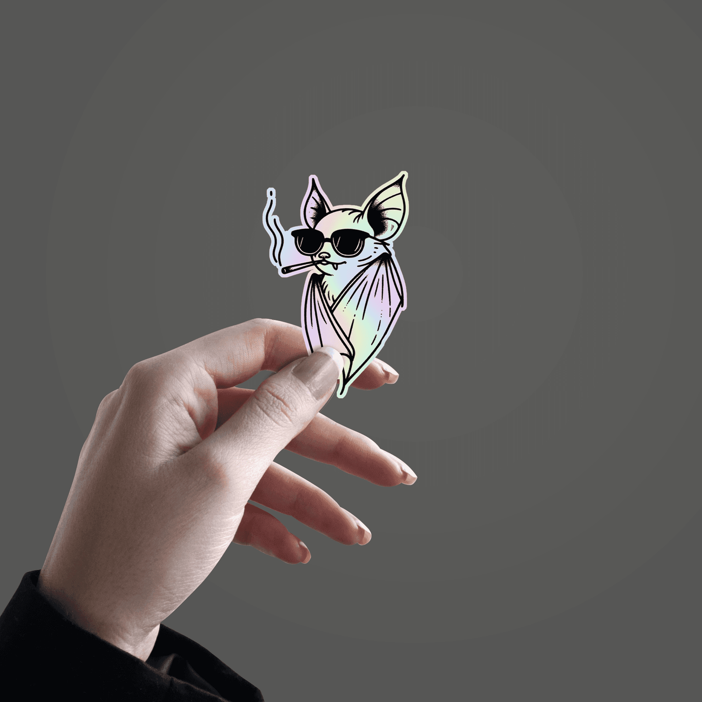Ghost with C#g#ratt# Holographic Sticker - sticckiz.com