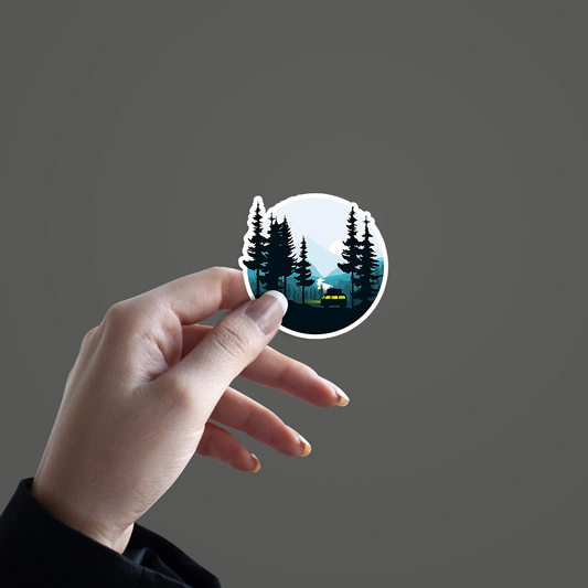 Cold Weather in Forest Sticker