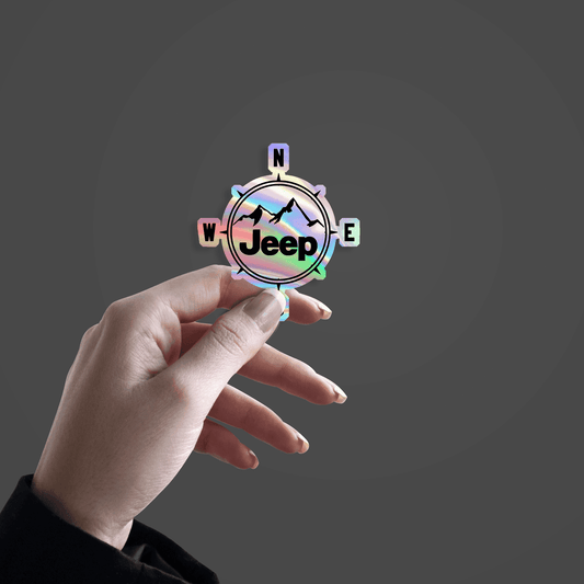 Jeep Compass Holographic Sticker - sticckiz.com