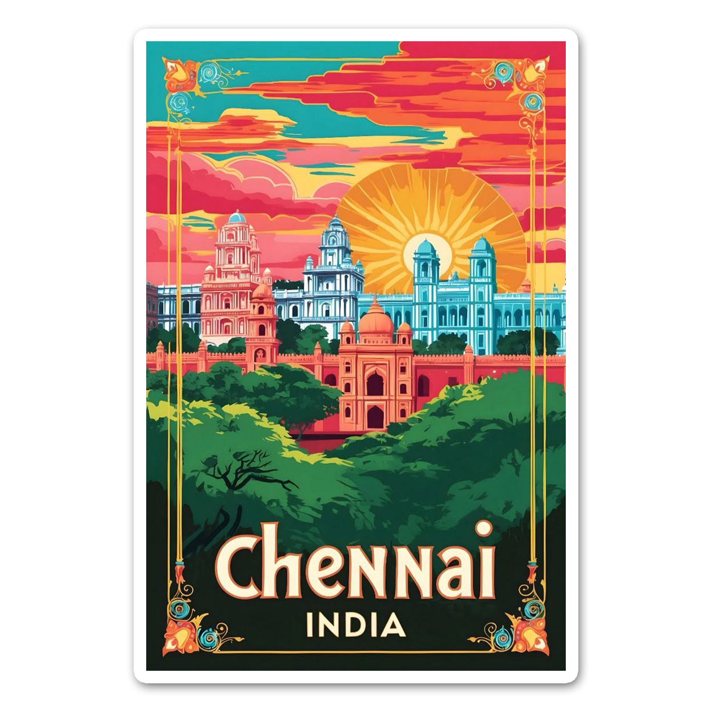 Chennai Card Sticker