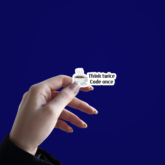 Think Twice code Once Sticker