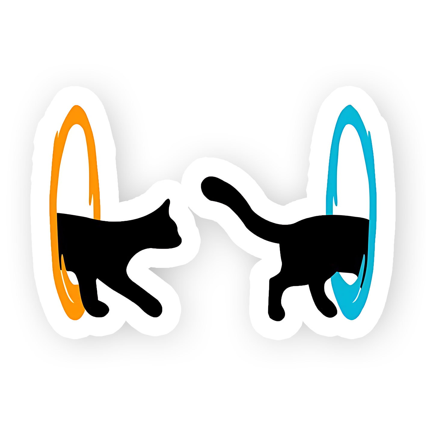 Cat Escaping Sticker
