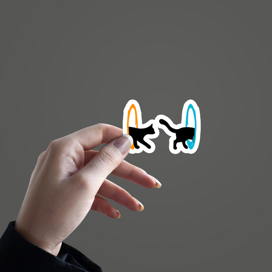 Cat Escaping Sticker