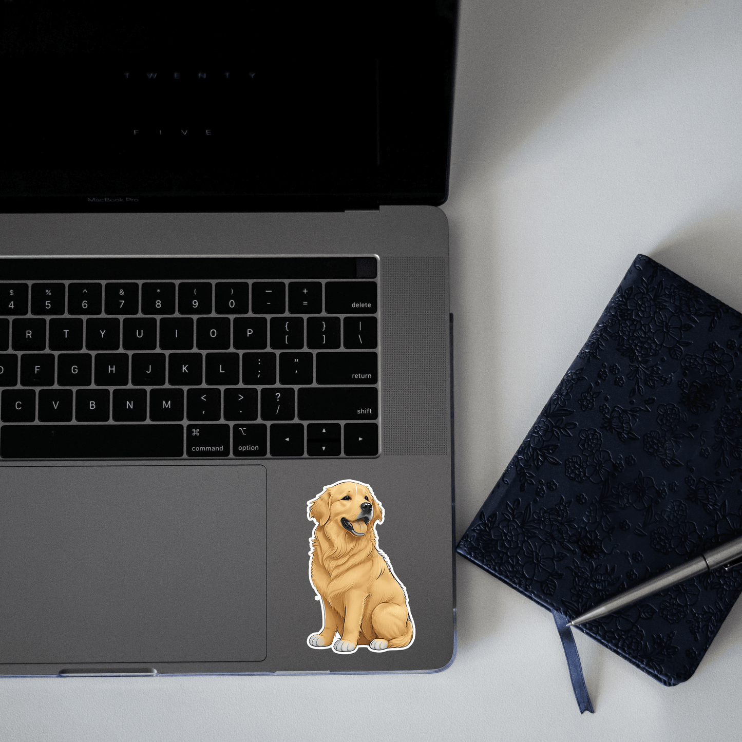 Happy Golden Retriever Sticker - sticckiz.com