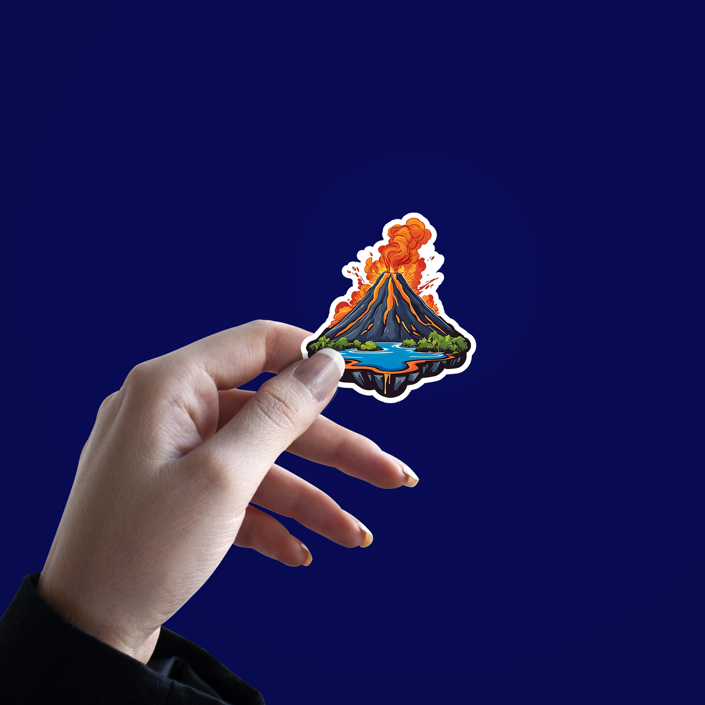 Volcano Brusting Sticker