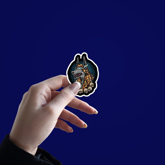 Anubis mummy grinning Fiercely Sticker