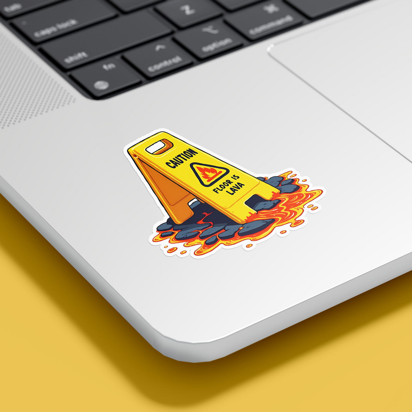 Caution Floor is Lava Sticker