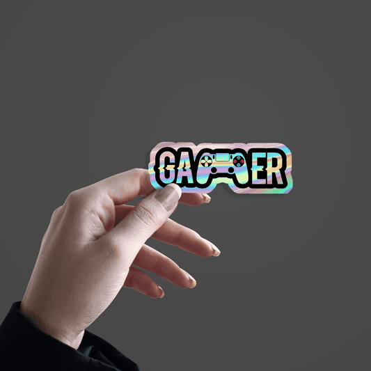 Gamer Holographic Sticker - sticckiz.com