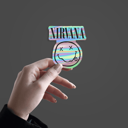 Nirvana Holographic Sticker - sticckiz.com