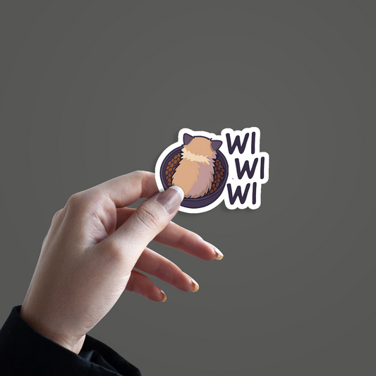 Wi Wi Wi cute Cat Sticker