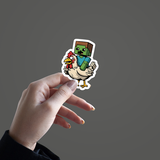 Robot on a Duck Sticker