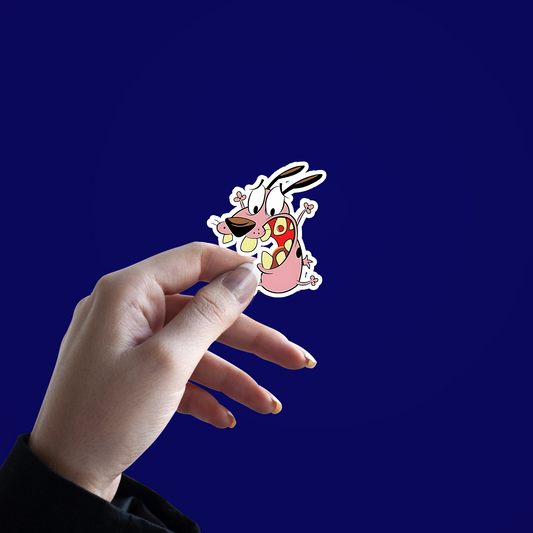 Courage ,the main Character Sticker