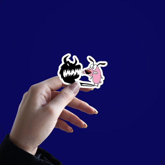 Courage , the main Character V2 Sticker