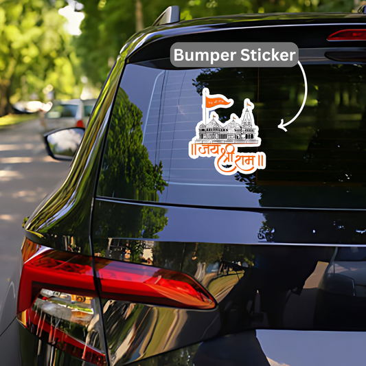 Jay Shree Ram Ram Mandir Bumper Sticker