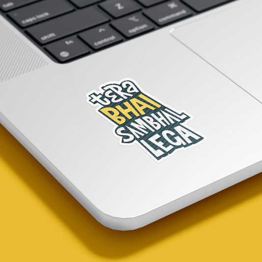 tera bhai sambha lega Sticker - sticckiz.com