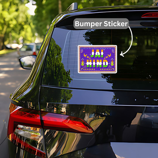 Jai Hind Bumper Sticker