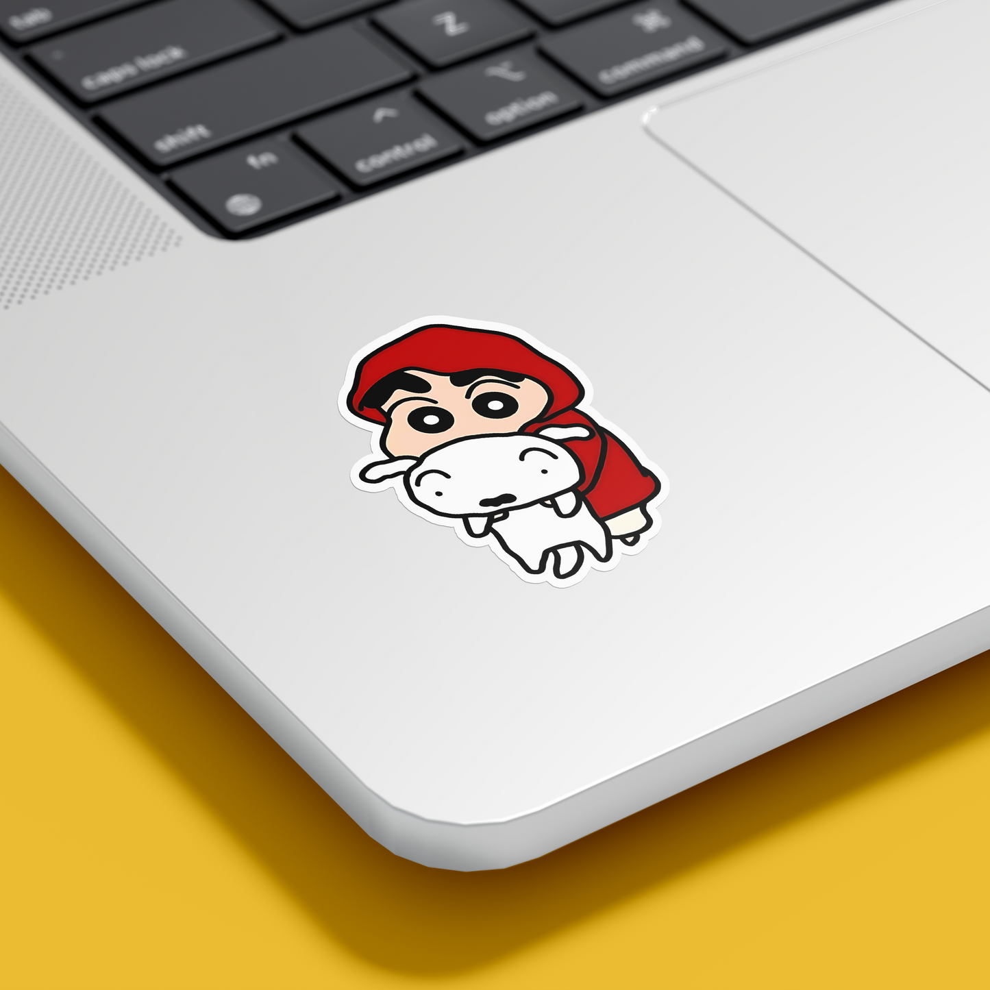 Shinchan with Shiro Sticker