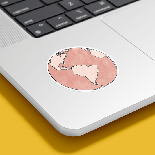 Pink earth Sticker - sticckiz.com
