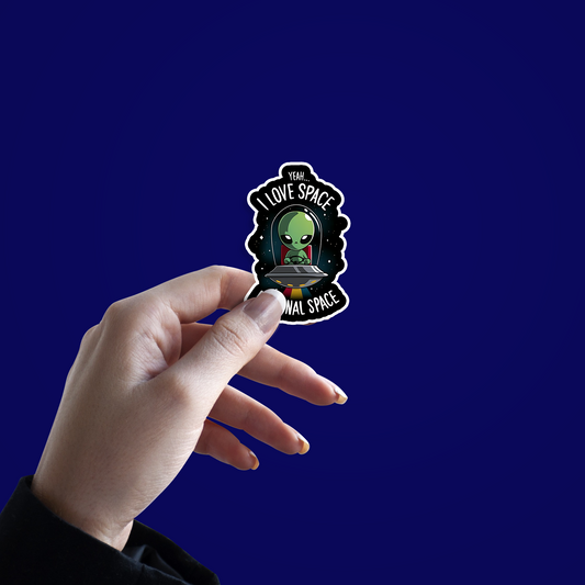 I love Space Personal Space Sticker