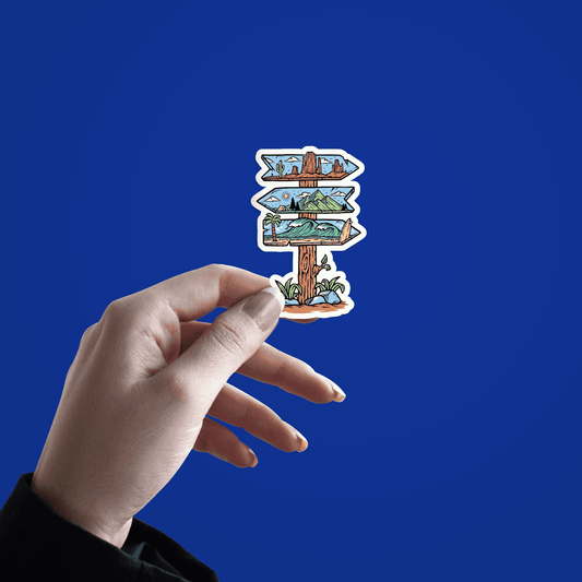 Road Sign To natural Scenery Sticker - sticckiz.com