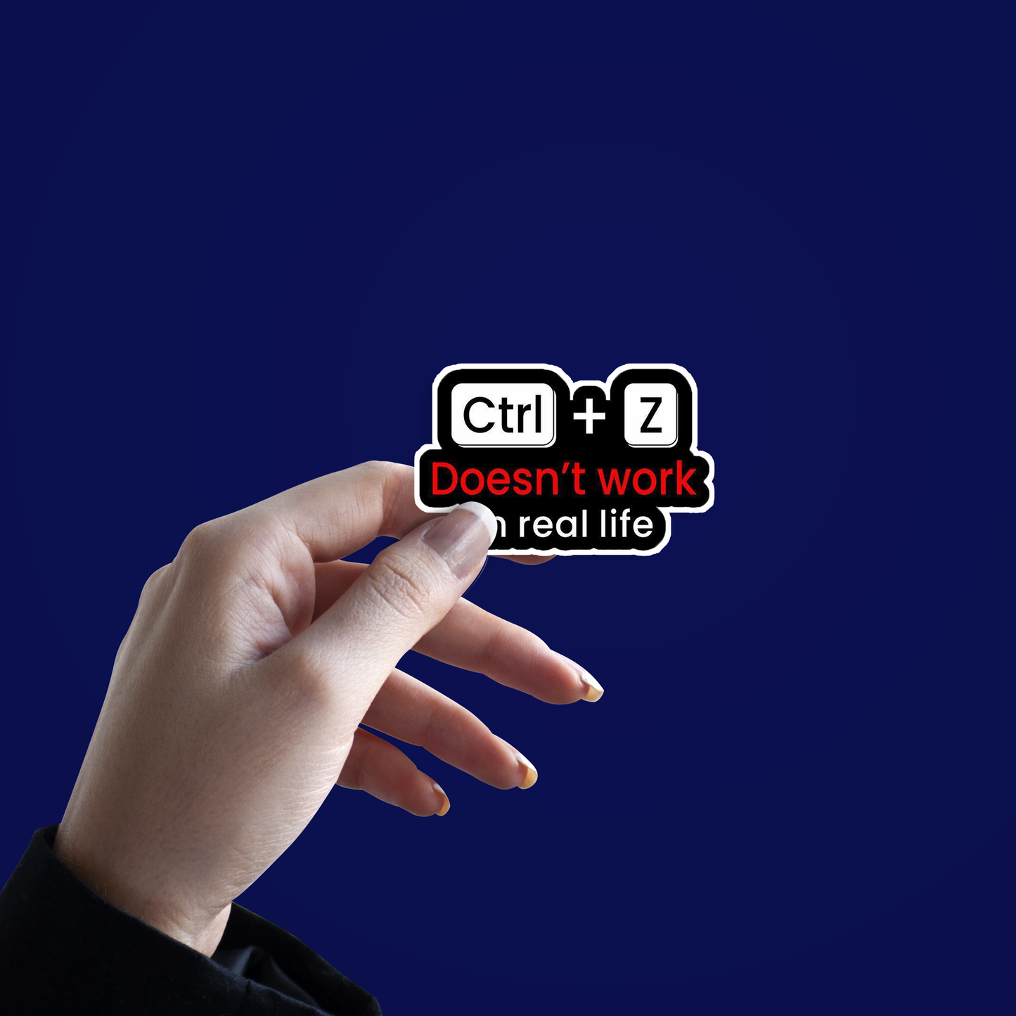 Ctrl+Z Dosen't work in real life Sticker
