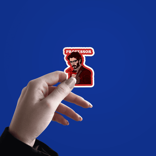 Professor from money heist sticker - sticckiz.com
