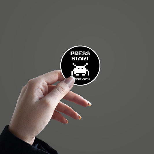 Press Start Insert coin Sticker