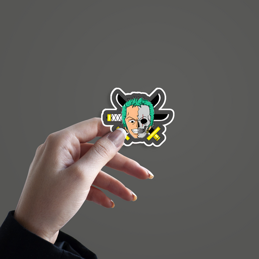 Roronoa Zoro" the One Piece anime series Sticker