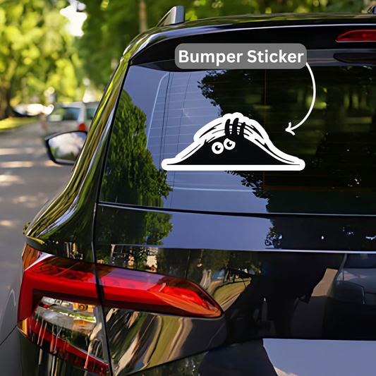 Little ghost sneak-peak Bumper Sticker