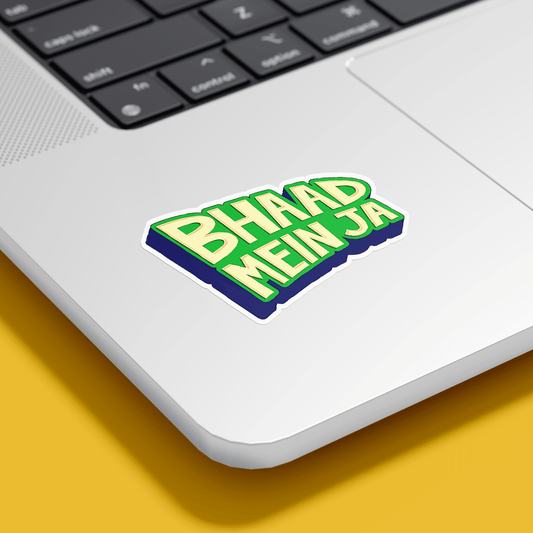 Bhaad Mein Ja Sticker - sticckiz.com