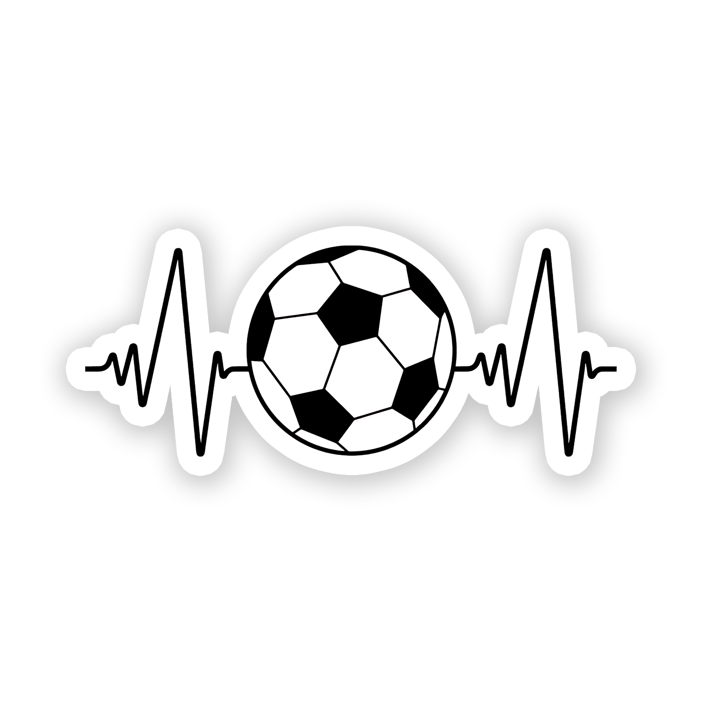 Football Heartbeat Sticker