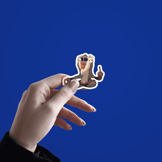 savage monkey doing yoga sticker - sticckiz.com