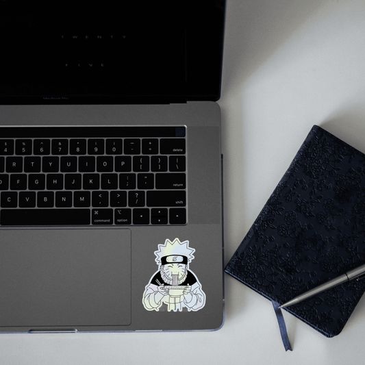 Naruto Eating Noodles Holographic Sticker - sticckiz.com