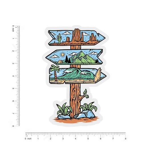 Road sign Natural bumper Sticker - sticckiz.com