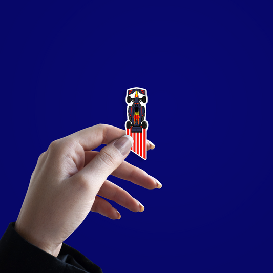 formula car racing sticker