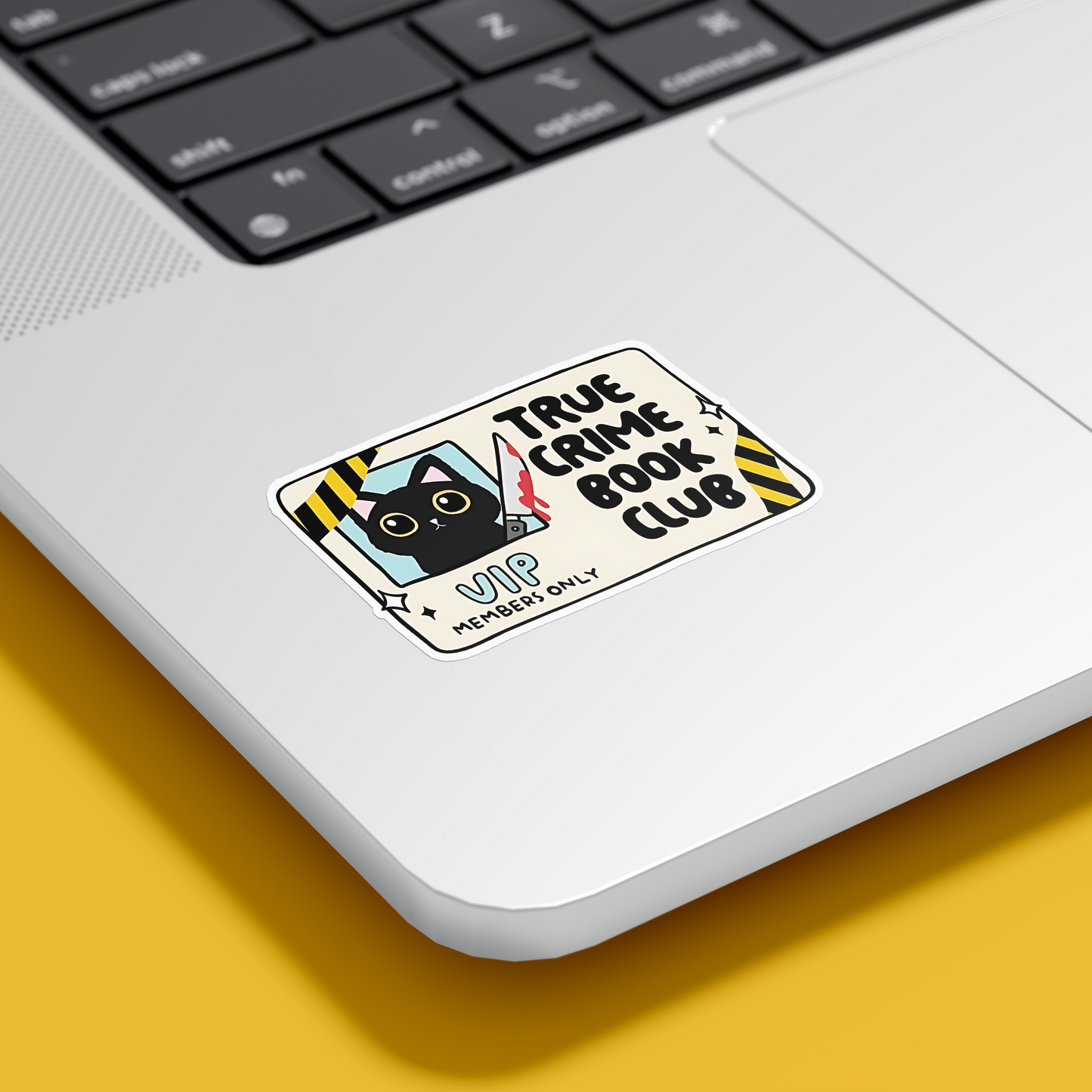 True Crime Book Club Cat Id Sticker