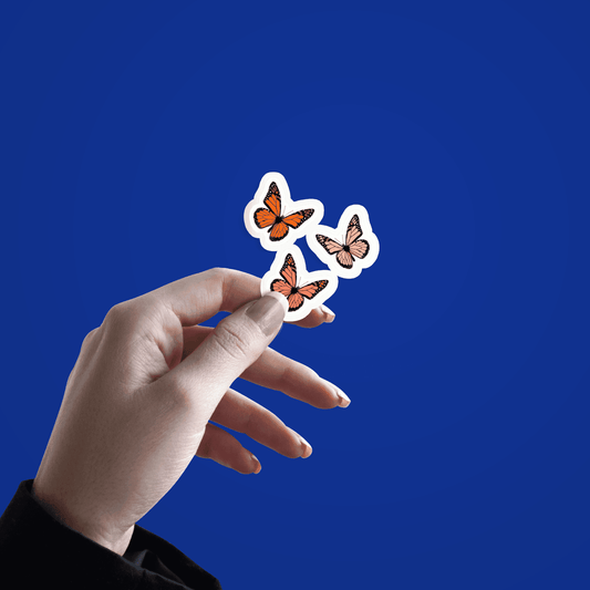 3 Butterflies Sticker - sticckiz.com