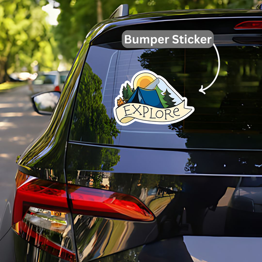 Explore animated art bumper Sticker