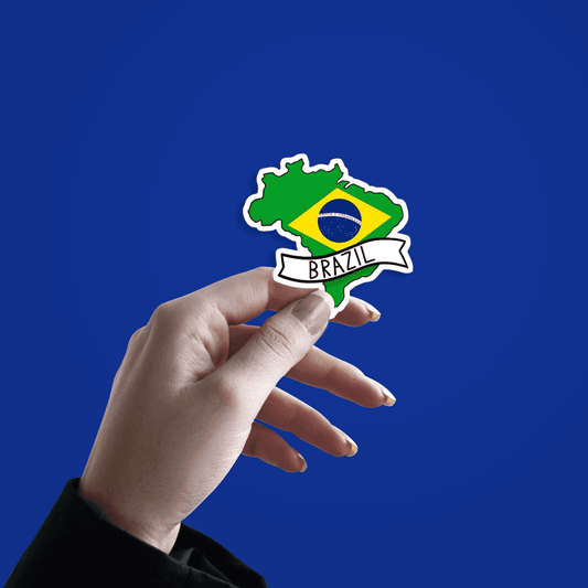 Brazil Map Sticker - sticckiz.com