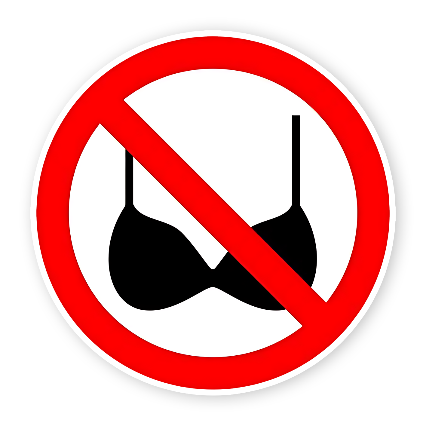 B#a Prohibited sign Sticker