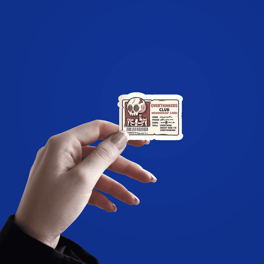 overthinker club sticker - sticckiz.com