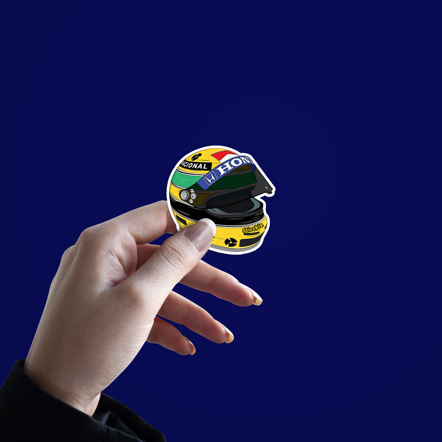 Yellow Helmet Sticker