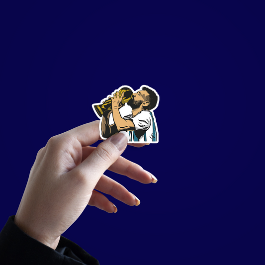 Messi winning Trophy Sticker
