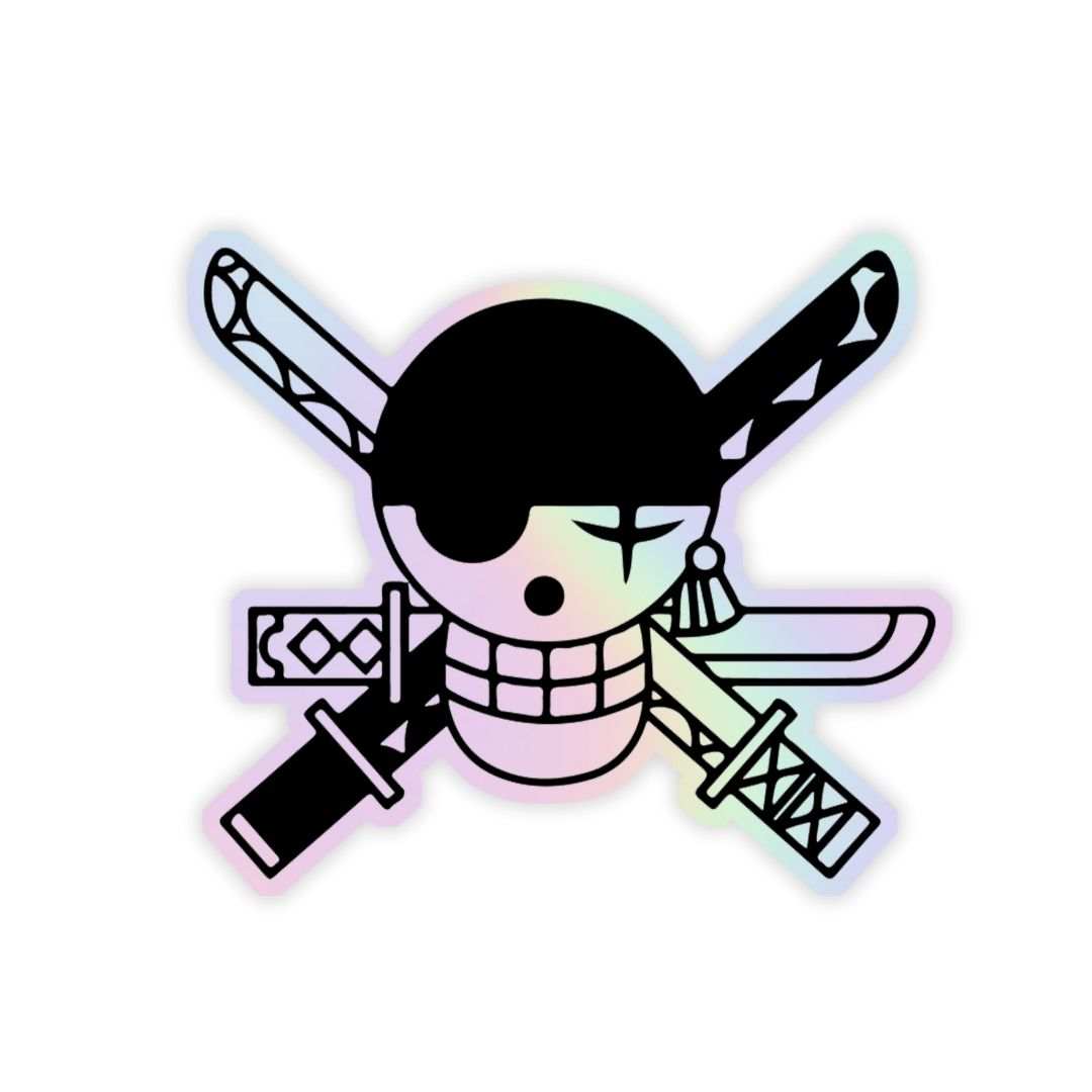 Jolly Roger Holographic Sticker - sticckiz.com