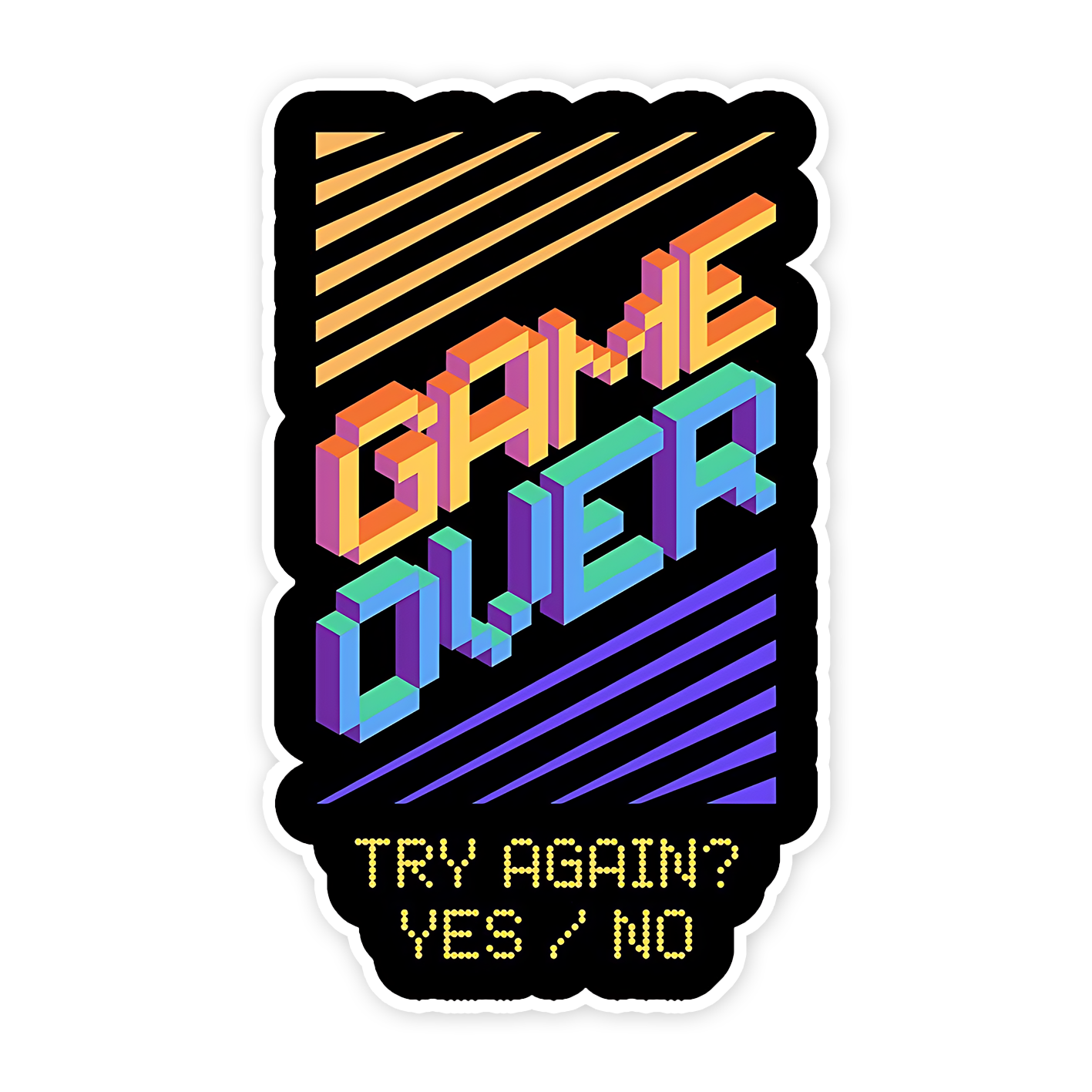 Game Over Try again Yes,no Sticker