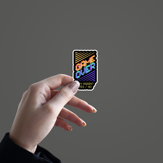 Game Over Try again Yes,no Sticker