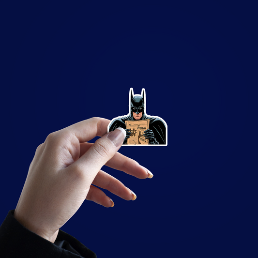 Batman reading Newspaper Sticker