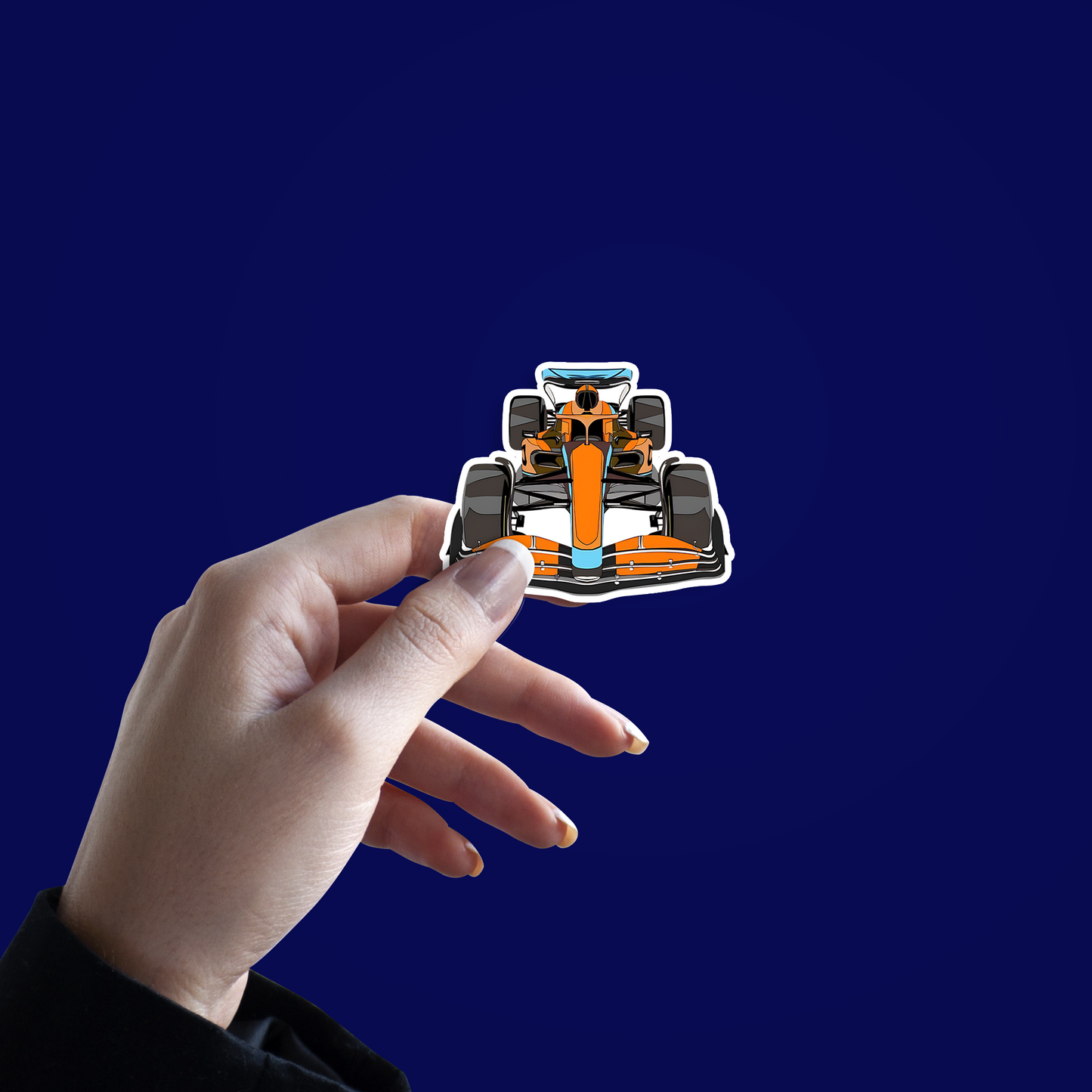 Formula orange car Sticker