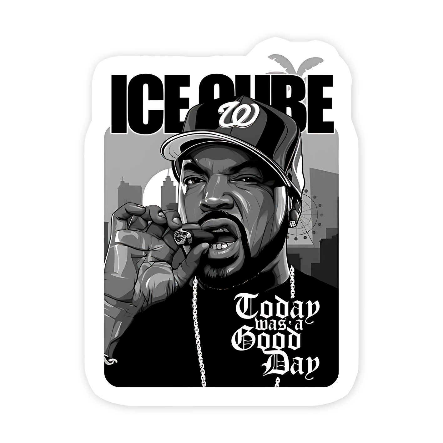 Ice cube Singer Sticker